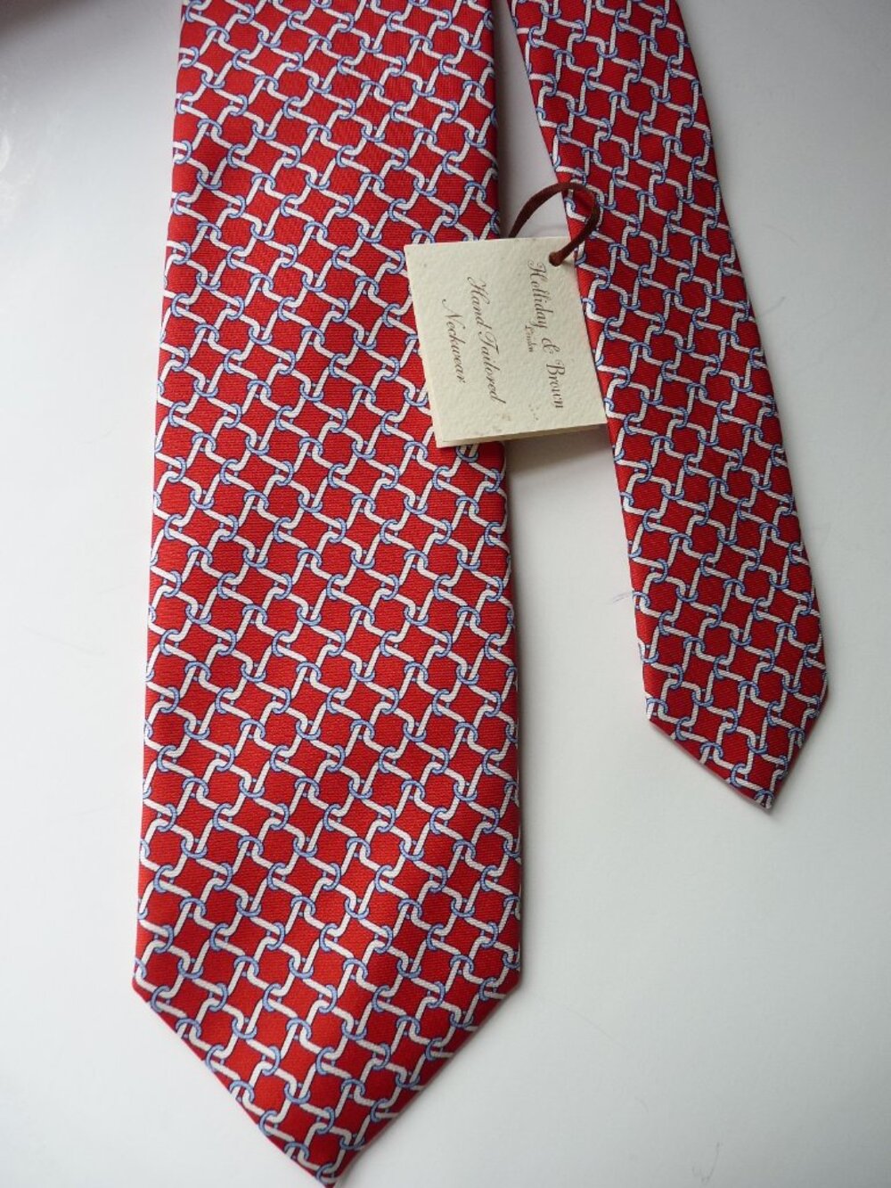 Holliday & Brown  London links skinny silk tie NWT!